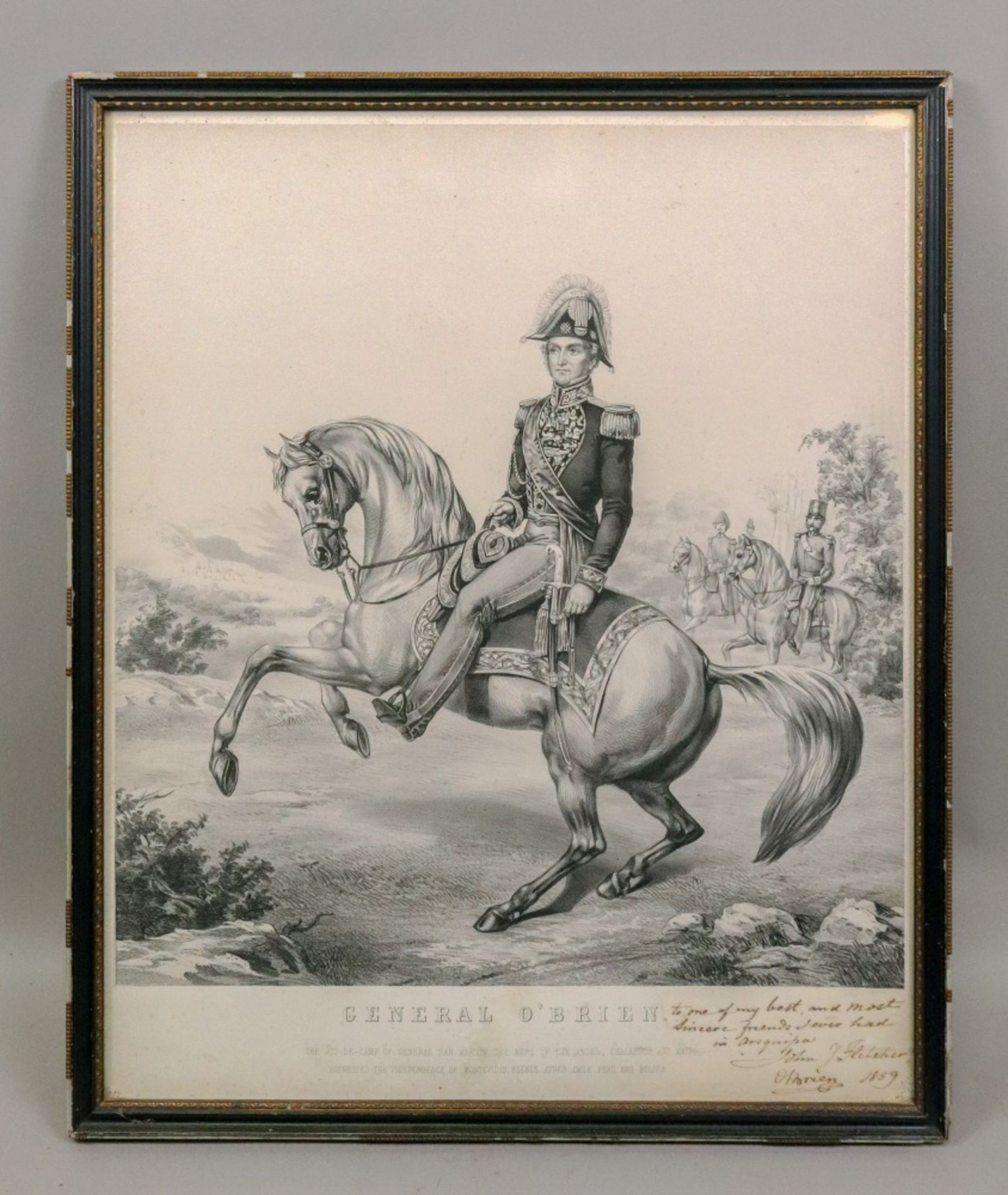 A print of General O'Brien on horseback, - Image 2 of 3