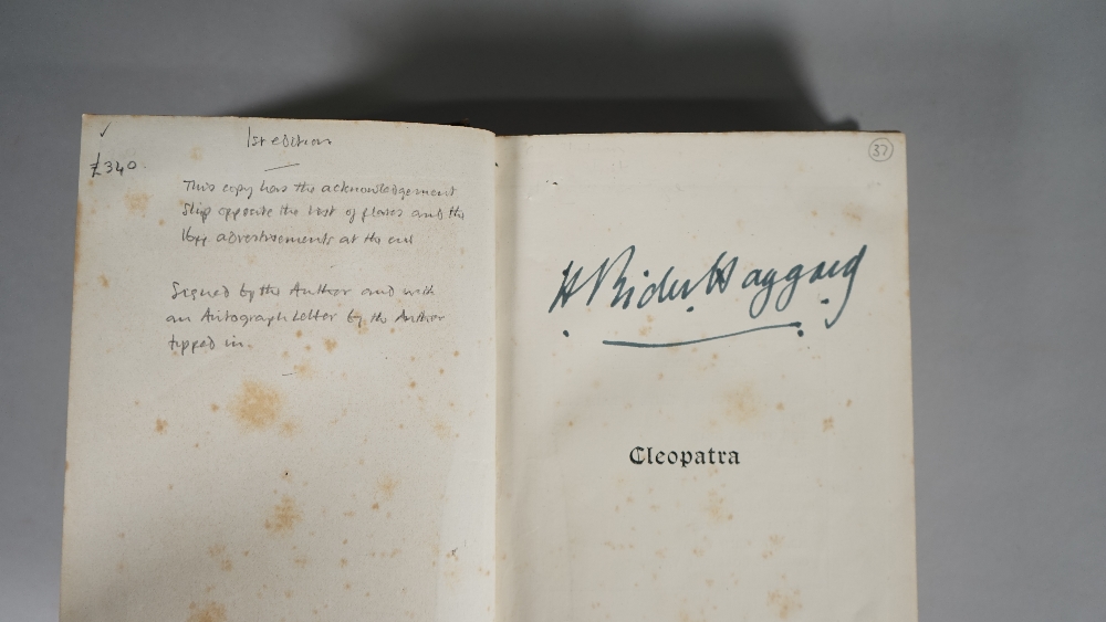RIDER HAGGARD, Henry (1856-1925). Cleopatra. - Image 2 of 6