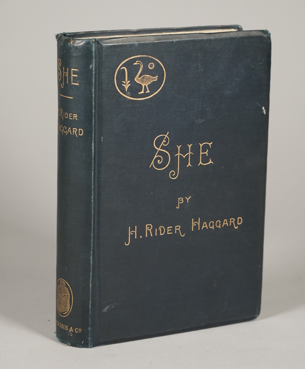 RIDER HAGGARD, Henry (1856-1925). She. A History of Adventure. London: Longmans, Green, and Co.