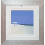 Reuter, 'The beach and its companion', gouache, signed lower left, 39cm x 37cm.