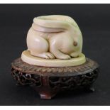 A Japanese marine ivory figure of a hare