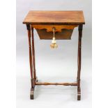 A William IV rosewood needlework table,