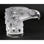 Lalique; a frosted glass Tete D'Aigle (E