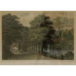 George Brannon, Bonchurch, Isle of Wight, hand coloured engraving, 17.