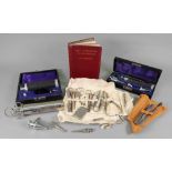 Various medical instruments including an aurioscope and an opthalmoscope (qty).
