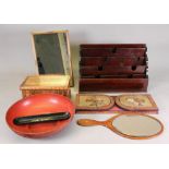 A Ricorno olivewood novelty box disguised as a row of books, 23cm wide,