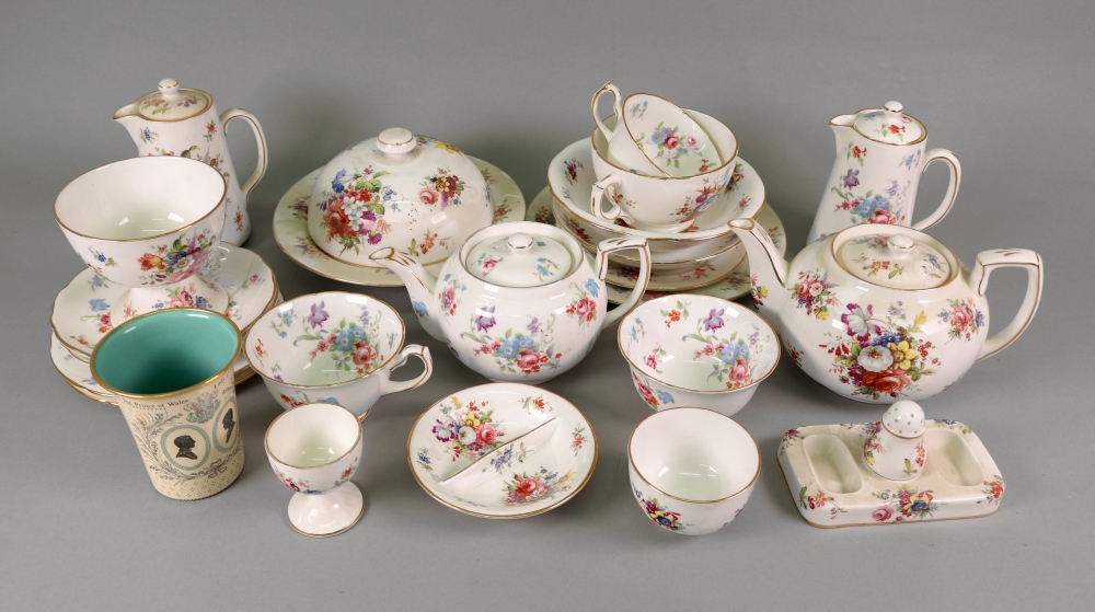 A Hammersley & Co floral breakfast service, retailed by Thomas Goode & Co,