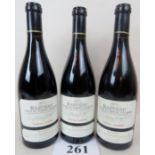 3 bottles of red wine being Tardiue-Laurent Rasteau 'Villes Vignes', Cotes-du-Rhone Villages,