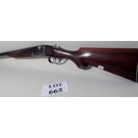 Spanish 12 bore side by side shotgun, box lock, non ejector, serial no: L122973, (U.