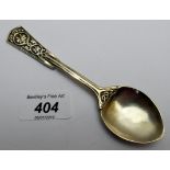 A silver Arts & Crafts jam spoon, Birmingham 1922, A.H.