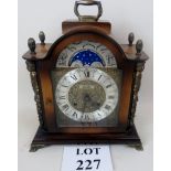 A 20th century vintage table 'Bracket' clock by Hermle with moon phases est: £40-£60