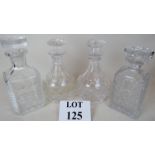 A pair of good quality Stuart cut crystal period-style decanters and stoppers,