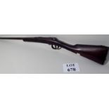 A deactivated single 30" barrel, 12 bore bolt action shotgun by Ancion & Cie of Leige,