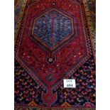 An Iran rug with Kayan label (wear to fringe),