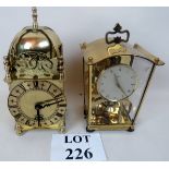 Two 20th century brass clocks, a Schatz,