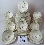 A Royal Doulton 'The Coppice' pattern 63 piece dinner and soup service est: £100-£200