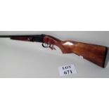 Baikal 12 bore single barrel shotgun, serial no: Y23132, (U.