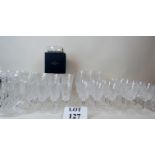 Waterford Crystal: a suite of drinking glasses, mostly signed, some not, one damage,