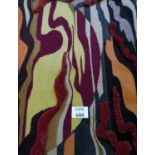 A 20th century Afghan rug with raised wool design (195 cm x 190 cm approx) est: £50-£100