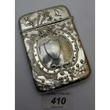 An embossed card case, stamped 924,