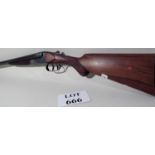 Belgium 20 bore side by side shotgun, deactivated with certificate, serial no: 17291,