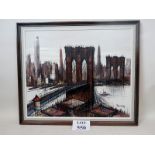 Suzanne Duchamp (1889-1963) - 'Brooklyn Bridge, New York', oil on canvas, 50 x 60 cm,
