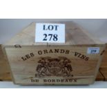 12 bottles of red wine Chateau Cardinal-Villemaurine, Saint-Emilion Grand Cru, 2000,