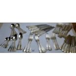 A complete set of cutlery, A1 plated, 'Camille', to include 8 knives & forks,