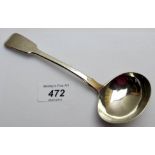 A Victorian silver sauce ladle, London 1839,