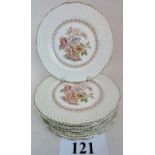 A set of 10 vintage Royal Doulton plates,