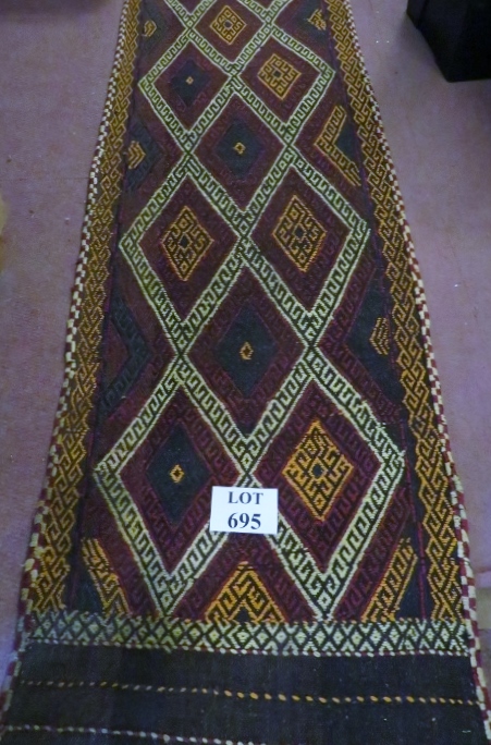 Suzni Kilim runner (292 x 64 approx) est: £50-£80