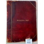 An antique large scale hard bound folio 'Modern Art', 67 cm x 49 cm (a.