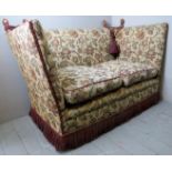 A pair of excellent quality two seater, drop end, Knole settee's,