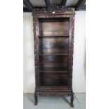 A Chinese hardwood display cabinet c.