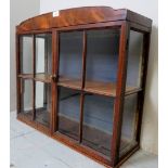 A small 19th century mahogany arch topped and glazed display cabinet est: £25-£45