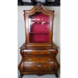 A fine 18th/19th century Dutch marquetry and walnut cabinet on chest,