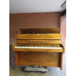 A small Art Deco walnut cased upright piano by Spencer est: £70-£100