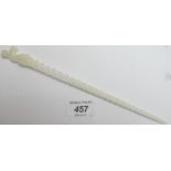 A modern Chinese white jade hairpin, 24