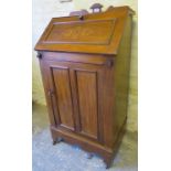 A small Edwardian inlaid mahogany bureau