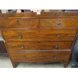 A 19th century mahogany chest of two sho