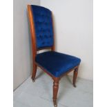 A Victorian mahogany framed hall chair u
