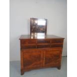 A 19th century mahogany dressing chest w
