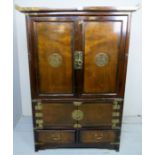 A 20th century Chinese cabinet with doub