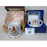 A boxed Paragon limited edition fine bone china Royal commemorative loving cup,