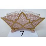 A rare Grainger Worcester reticulated porcelain visiting card holder, in the manner of Alfred Barry,
