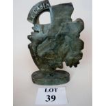 Tribal Art - Contemporary African Gabon carved stone sculpture,