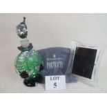 A vintage Murano glass 'Clown' decanter and stopper,