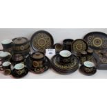 A Denby part dinner and tea service to include teapot, 6 dinner plates, tureens, serving dishes,