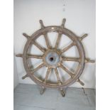 A large 19th Century ships wheel approxi