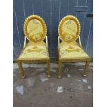 A pair of 20th Century gilt painted occa